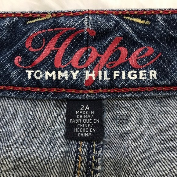Tommy Hilfiger Hope Jeans Straight Mid-Rise Blue Denim Medium Wash Y2K Size 2 - Picture 2 of 16